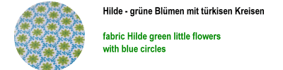 Hilde grüne Blümchen mit blau